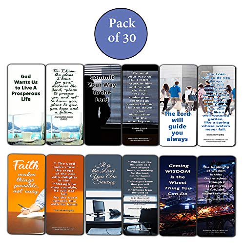 Christian Bookmarks for Biblical Encouraging Wisdom Words for Young Entrepreneurs