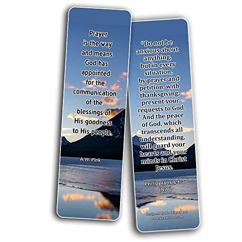 Prayer Quotes Bookmarks (30 Pack) - Handy Sample Prayer Quotes Perfect For Any Occasion