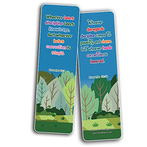 Bible Bookmarks for kids - Character Building Series 2 (60 Pack) - Perfect Gift away for Sunday School and Ministries - Church Ministry Supplies Classroom Teacher Incentive Gifts Giveaways