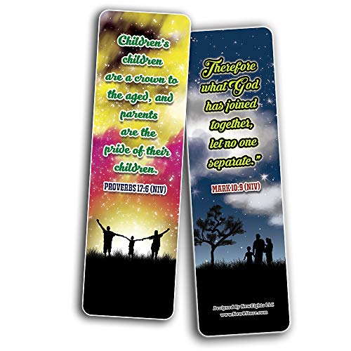 Inspirational Bible Verses for Family Bookmarks Cards (60-Pack) - Church Memory Verse Sunday School Rewards - Christian Stocking Stuffers Birthday Party Favors Assorted Bulk Pack