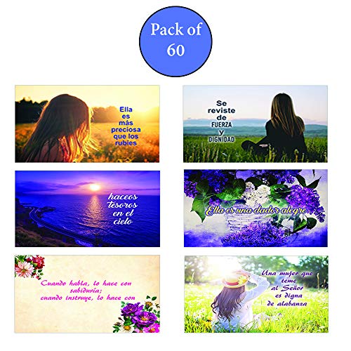 Spanish Bible Verses About Virtuous Woman Postcards (60-Pack)
