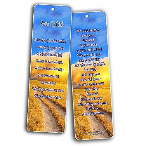 Bible Verse Bookmarks - Psalm Bookmarks - NIV Version (30-Pack) - Religious Christian Inspirational Gifts to Encourage Men Women Boys Girls - Bible Study Sunday School War Room Decor