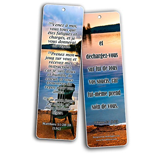 French Wisdom Bible Verse Bookmarks (30-Pack) - Encouraging French Wisdom Bible Verses Perfect To Give Encouragement and Comfort