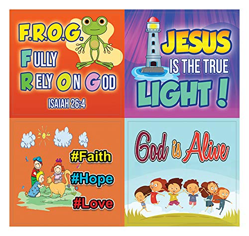 Shine for JESUS Stickers (20-Sheet) - Great Giftaway Stickers for Ministries