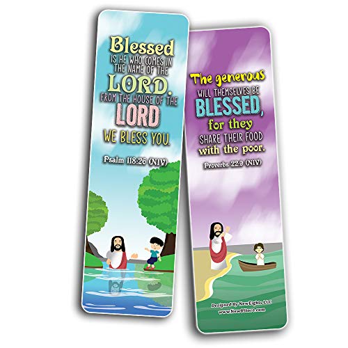 God's Blessing Christian Living Bookmarks (30-Pack) - Stocking Stuffers for Boys Girls - Children Ministry Bible Study Church Supplies Teacher Classroom Incentives Gift