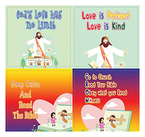 Christian Faith Stickers for Kids (20 Sheets) - Great Giftaway Stickers for Ministries