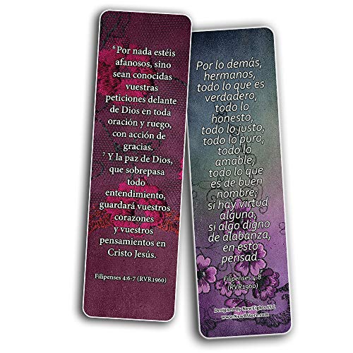 Spanish Vintage Favorite Scriptures Bookmarks for Women (60-Pack) - Great Giveaways for Ministries and Sunday Schools