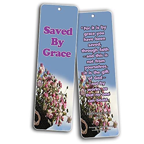 Bible Verses About the True Meaning of Salvation Bookmarks (60 Pack) - Perfect Giveaways for Sunday School and Ministries