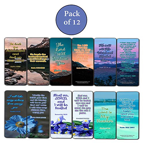 Scriptures Bookmarks - Bible Verses about Healing Scriptures and Comforting Bible Verses for Illness