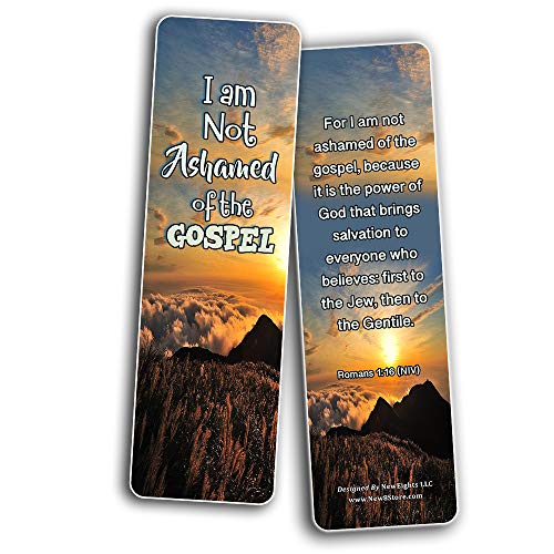 Scriptures Cards Bookmarks About Evangelism (60 Pack) - VBS Sunday School Easter Baptism Thanksgiving Christmas Rewards Encouragement Motivational Gift