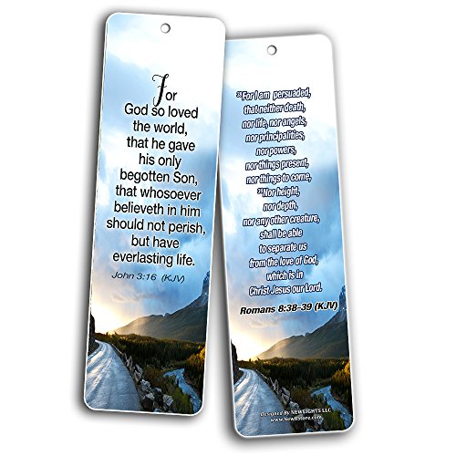 Most Highlighted Bible Verses Bookmarks Cards Bulk Set - KJV Version (12-Pack)- Religious Christian Inspirational Gifts to Encourage Men Women Boys Girls - Bible Study Sunday School War Room Decor