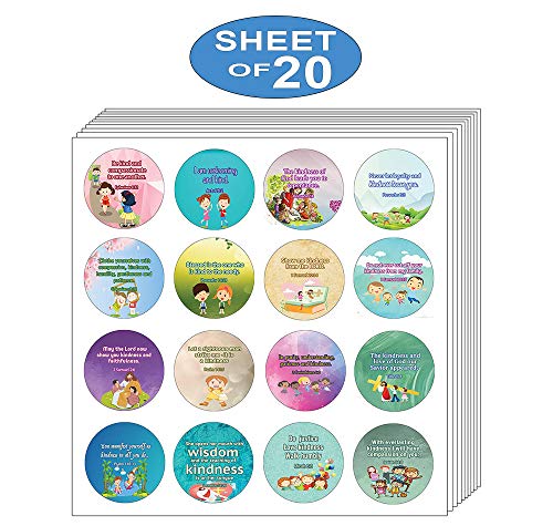 Kindness Bible Verses Stickers for Kids  (5-Sheet)