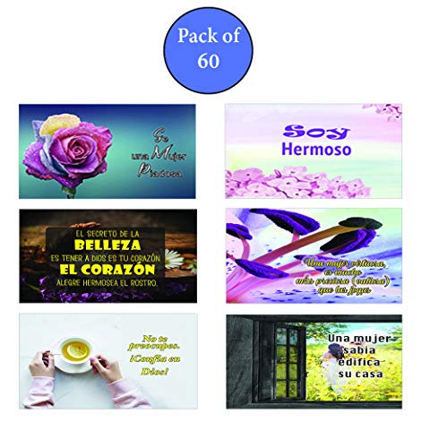 Spanish Devotional Bible Verses for Women Postcards (60-Pack)