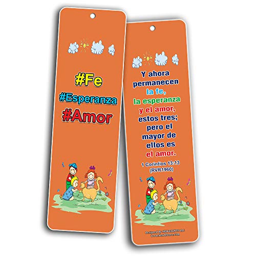 Spanish How Great is Our God Bookmarks for Kids (60-Pack) - #Fe #Esperanza #Amor, Mi Dios esta Vivo, Cuan Grande es Nuestro Dios