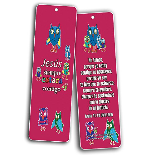 Spanish Bible Verses Bookmarks (30-Pack) (Cute Animals) - Gift Idea Animal Bookmarks For Kids and Children with Inspirational Bible Messages