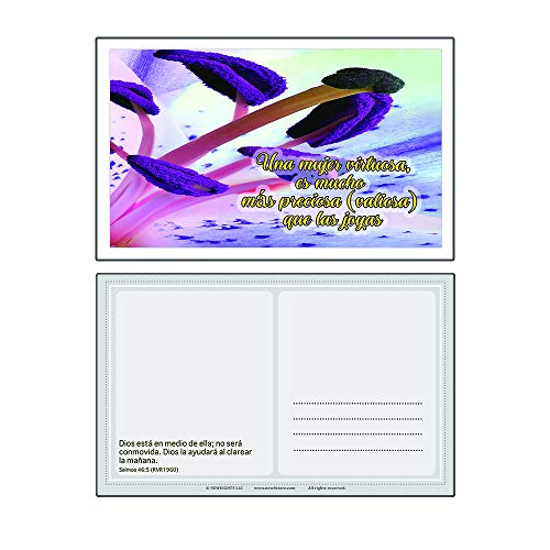 Spanish Devotional Bible Verses for Women Postcards (60-Pack)