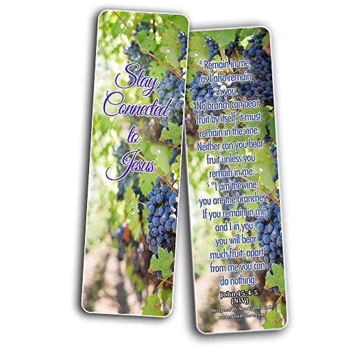 Keys to a Fruitful Life Scriptures Bookmarks (60 Pack) - Perfect Giveaways for Sunday School and Ministries