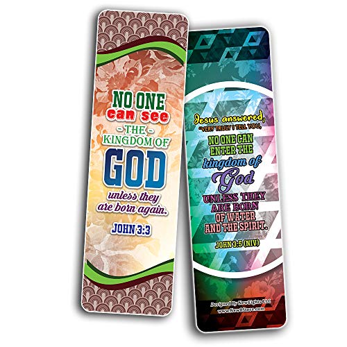 Enter to the Kingdom of God Bible Verses Bookmarks Cards (30-Pack) - Stocking Stuffers for Boys Girls - Children Ministry Bible Study Church Supplies Teacher Classroom Incentives Gift