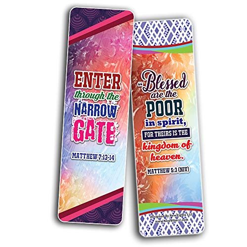 Enter to the Kingdom of God Bible Verses Bookmarks Cards (30-Pack) - Stocking Stuffers for Boys Girls - Children Ministry Bible Study Church Supplies Teacher Classroom Incentives Gift