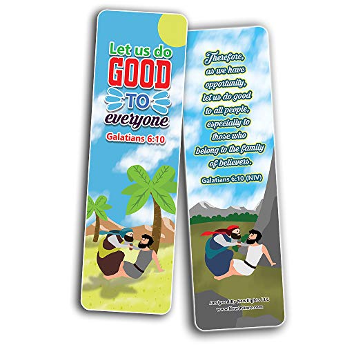 The Good Samaritan Christian Bookmarks Cards (30-Pack) - Stocking Stuffers for Boys Girls - Children Ministry Bible Study Church Supplies Teacher Classroom Incentives Gift