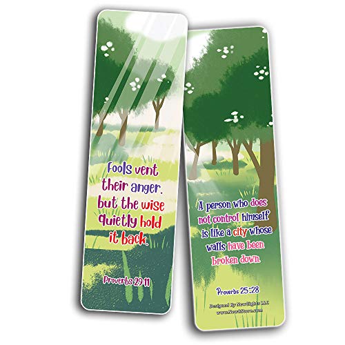 Bible Bookmarks for kids - Character Building Series 2 (30 Pack) - Well Designed for Kids with Easy To Memorize Bible Verses - VBS Sunday School Easter Baptism Thanksgiving Christmas Rewards