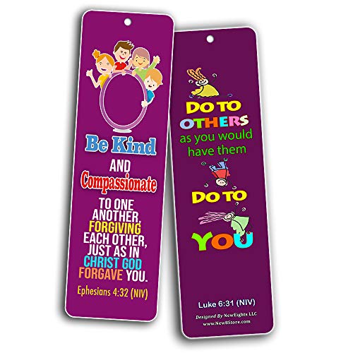 Ten Commandments Memory Verses Bookmarks For Kids (60-Pack) - Fun Way for Kids to Learn the Scriptures