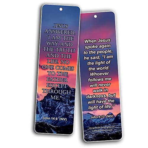 Life Bible Verses Bookmarks NIV (60 Pack) - Perfect Giftaway for Sunday School