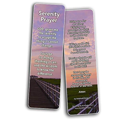 The Serenity Prayer Bookmarks (60 Pack) - Serenity Prayers that are Simple and Easy to Memorize