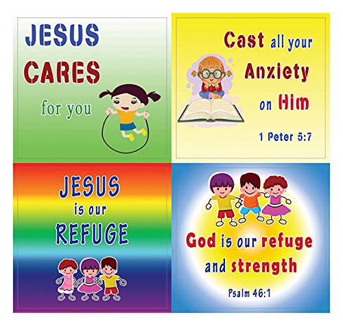 Bible Verses Every Kid Should Know Stickers (20-Sheet) - Great Giftaway Stickers for Ministries