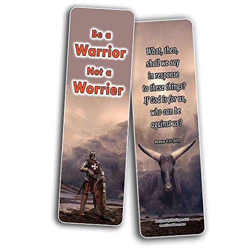 Trusting God And Not Worrying Religious Christian Bookmarks (60-Pack) - Perfect Giftaway for Sunday School and Ministries