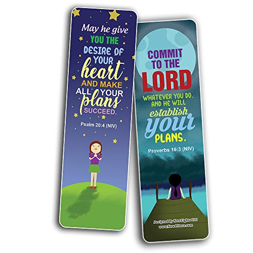 Top Bible Verses about God's Blessings NIV Bookmarks for Women (60-Pack) - Church Memory Verse Sunday School Rewards - Christian Stocking Stuffers Birthday Party Favors Assorted Bulk Pack