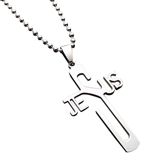 NewEights Jesus Pendant Ball Bead Necklace