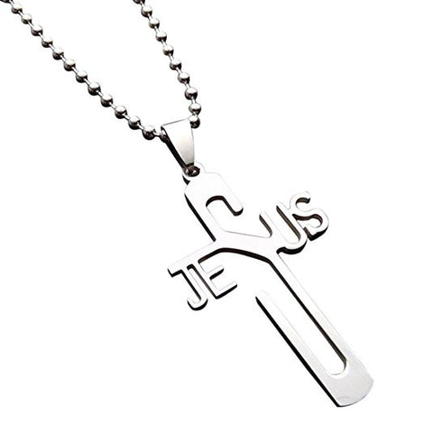 NewEights Jesus Pendant Ball Bead Necklace