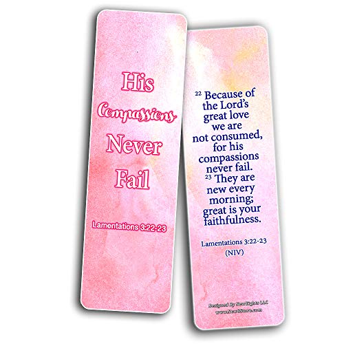 Popular Bible Verses for Senior Citizens Bookmarks (60-Pack) - Great Giveaways Perfect for Elderly