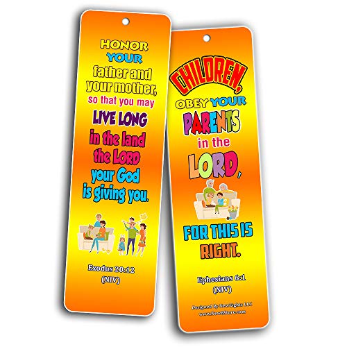 Ten Commandments Memory Verses Bookmarks For Kids (60-Pack) - Fun Way for Kids to Learn the Scriptures
