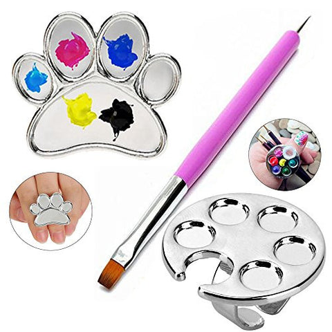 New8Beauty Nail Art Palette Rings 2-Pack