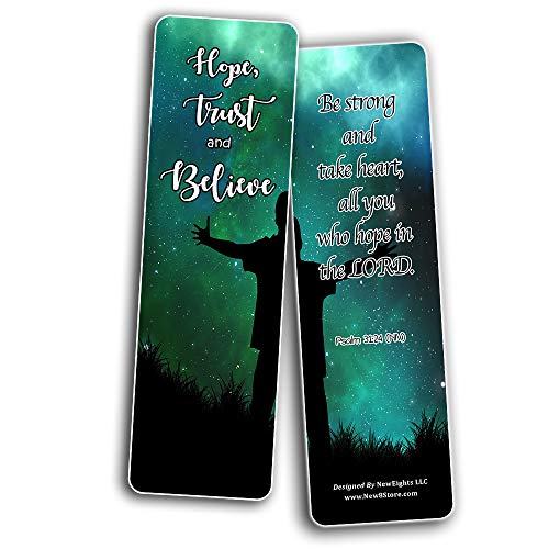Hope in God Bible Bookmarks (60 Pack) - Perfect Giftaway for Sunday School