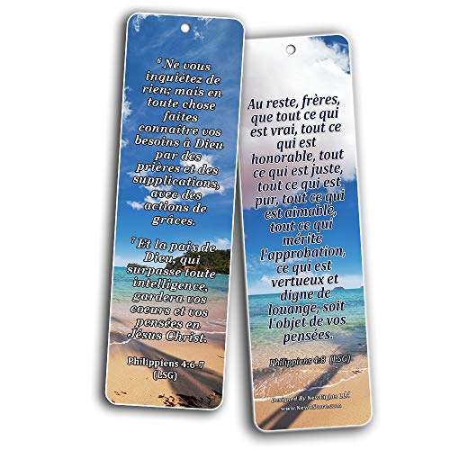 French Wisdom Bible Verse Bookmarks (30-Pack) - Encouraging French Wisdom Bible Verses Perfect To Give Encouragement and Comfort