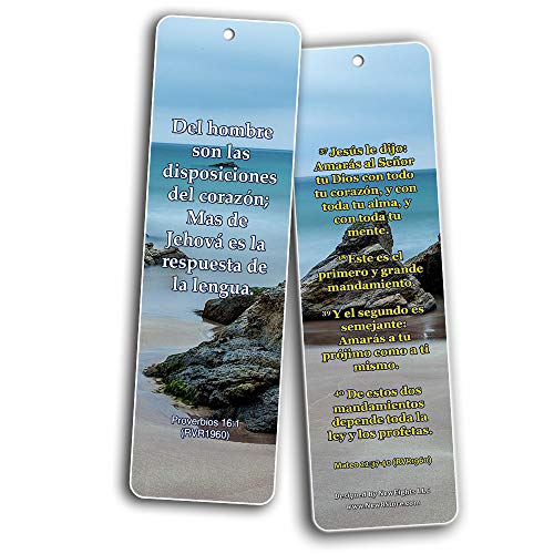 Spanish Religious Bookmarks - Bible Verses About Health (30 Pack) - Handy Spanish Bible Scriptures About About Health in the Bible Perspective