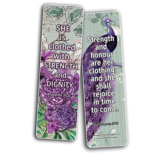 Virtuous Women Proverbs 31 KJV Scriptures Bookmarks for Women (12-Pack)