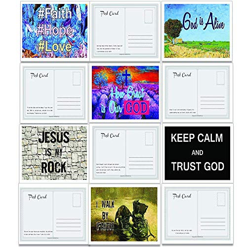 New Christian Inspirational Bible Verses Postcards Cards - How Great is Our God Theme