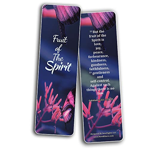 Bible Verses Bookmarks About Controlling Our Emotions (60-Pack) - VBS Sunday School Easter Baptism Thanksgiving Christmas Rewards Encouragement Gift Motivational Cards Scriptures
