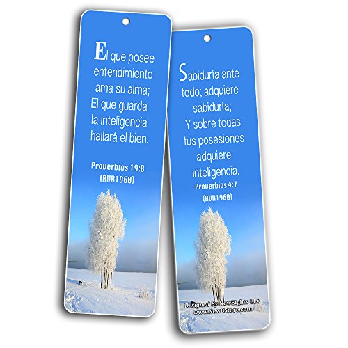 Spanish Wisdom Bible Verses Cards (60 Pack) - Great Gift for Men Women with Inspirational Messages