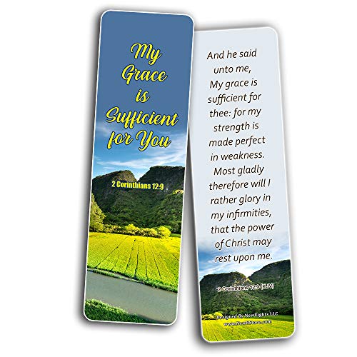 God's Grace is Sufficient KJV Bookmarks (60-Pack) - Perfect Gift Away for Sunday Schools