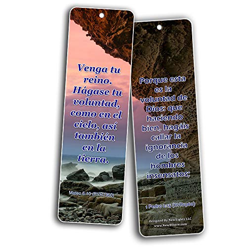 Spanish Religious Bookmarks - Bible Verses About Health (60 Pack) - Perfect Giftaway for Sunday Schools and Ministries