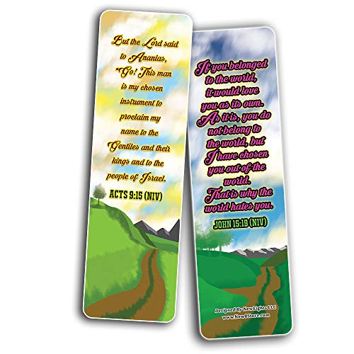 I Choose God Bible Verses Bookmarks Cards (30-Pack) - Stocking Stuffers for Boys Girls - Children Ministry Bible Study Church Supplies Teacher Classroom Incentives Gift