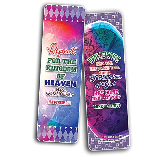 Enter to the Kingdom of God Bible Verses Bookmarks Cards (30-Pack) - Stocking Stuffers for Boys Girls - Children Ministry Bible Study Church Supplies Teacher Classroom Incentives Gift
