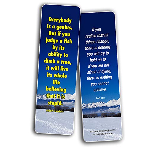 Inspirational Quotes Bookmarks Cards Series 4 (12-Pack)