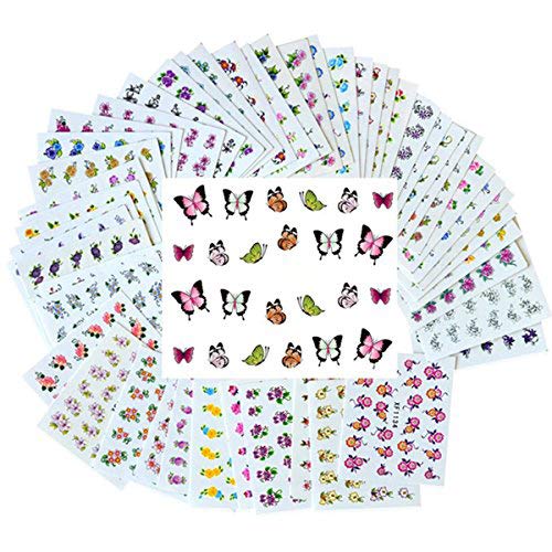 New8Beauty Nail Art Stickers Decals (50-Pack)
