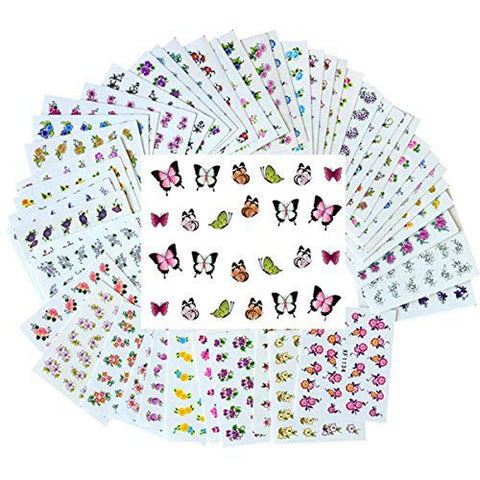 New8Beauty Nail Art Stickers Decals (50-Pack)